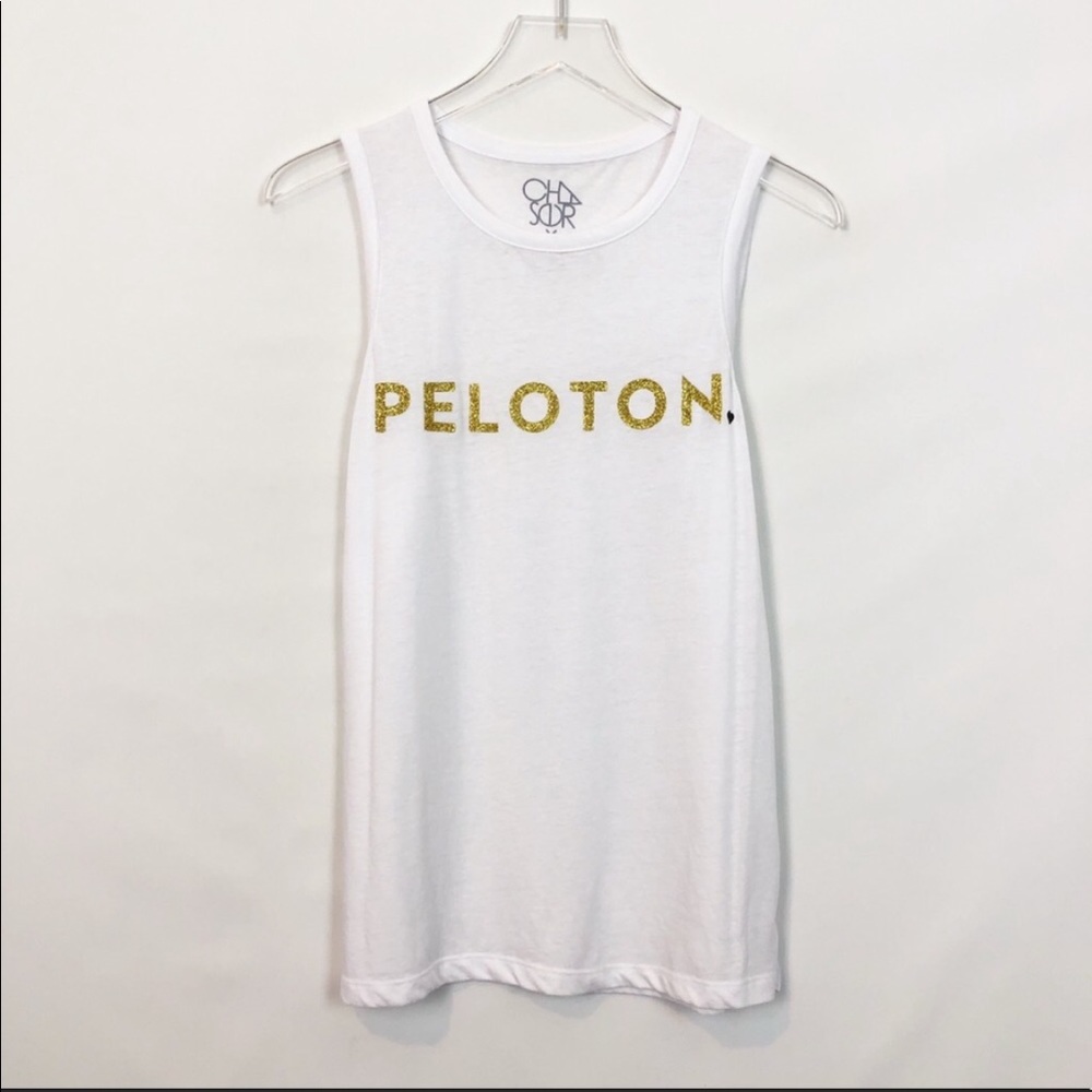 Chaser x Peloton Glitter Embellished Muscle Tank M